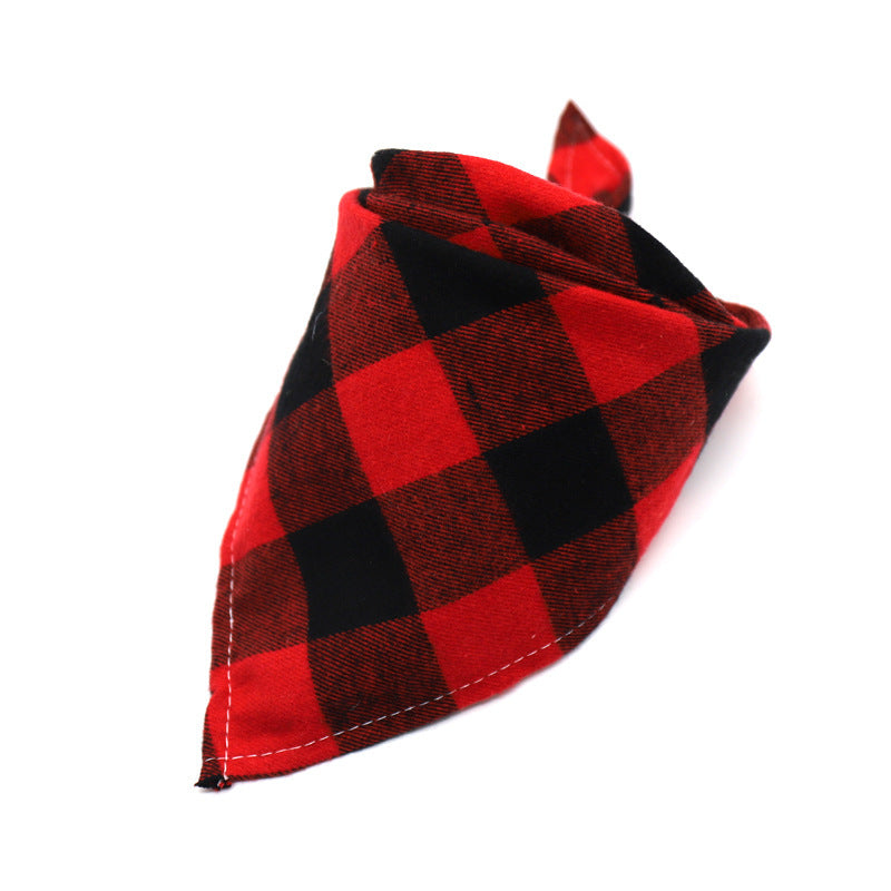 Cotton flannel baby plaid to increase triangle scarf Cotton flannel baby plaid to increase triangle scarf